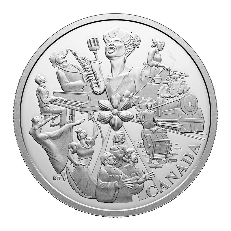 Image for 1 oz Commemorating Black History: Hogan's Alley Silver Coin (2025) from TD Precious Metals
